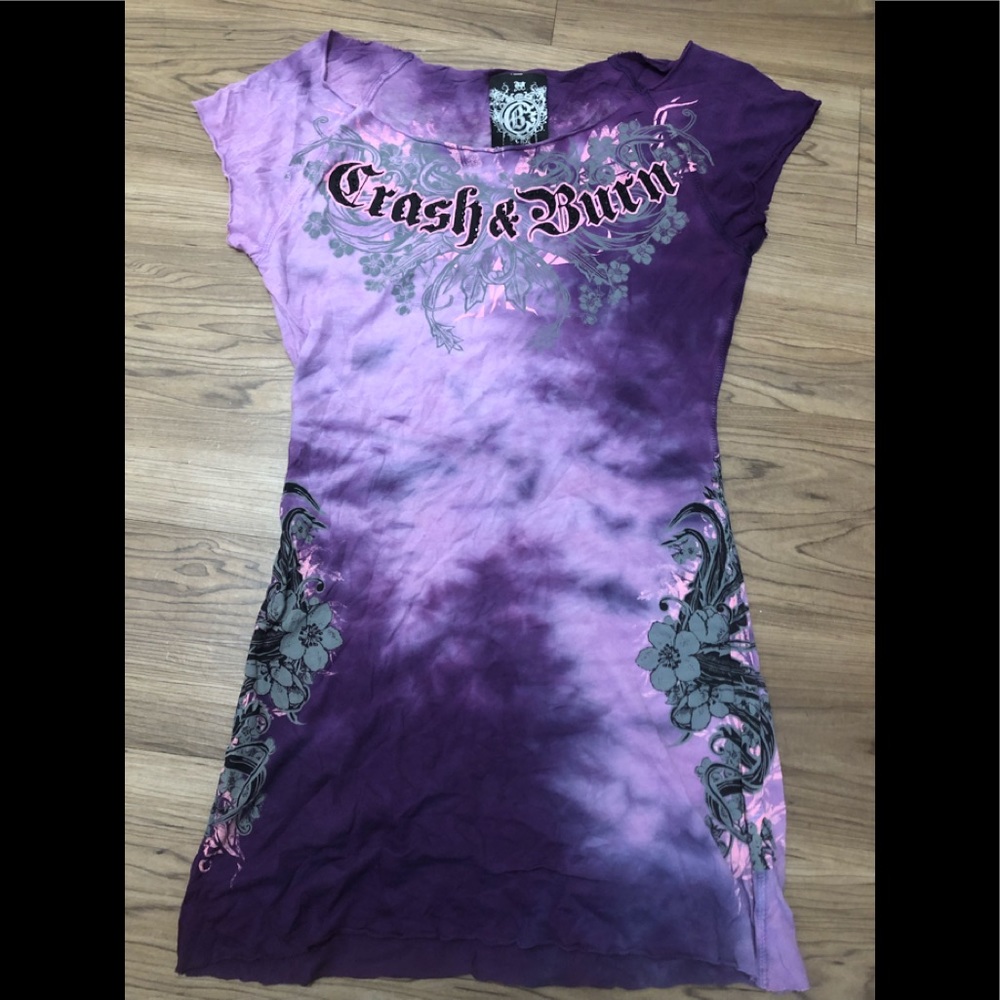 New *** Crash and Burn our purple t-shirt.